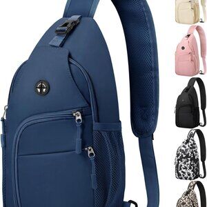 Teal Blue Waterproof Crossbody Sling Bag - Medium, Casual, Convertible, Travel-R